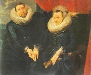 DYCK, Sir Anthony Van Portrait of a Married Couple dfh oil painting on canvas